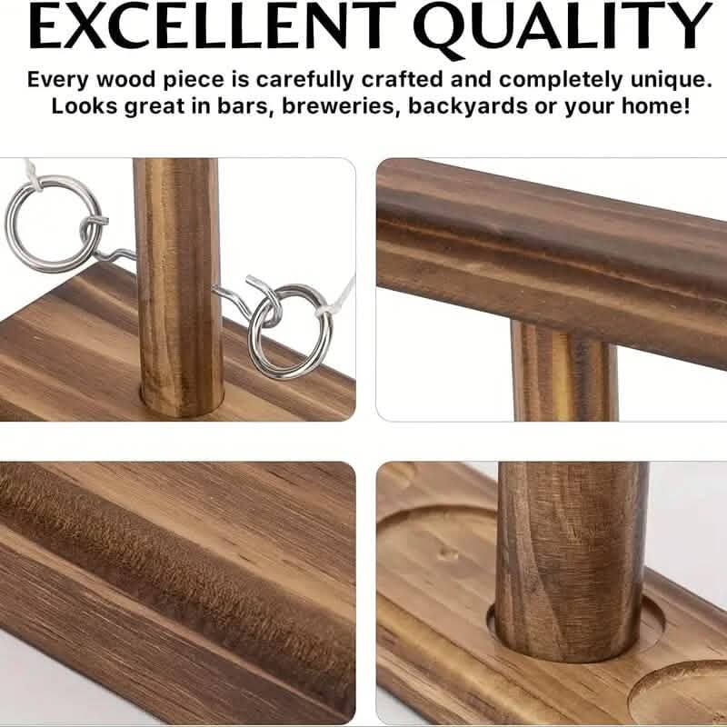 Ultimate Wooden Ring Toss Hook and Ring Indoor Combat Game DailySale