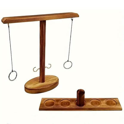 Ultimate Wooden Ring Toss Hook and Ring Indoor Combat Game DailySale