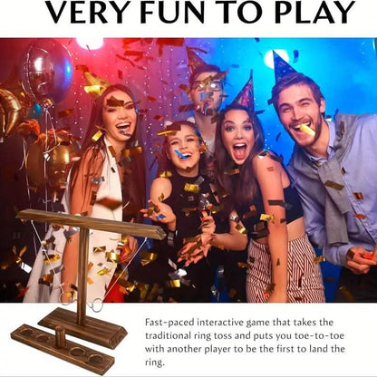 Ultimate Wooden Ring Toss Hook and Ring Indoor Combat Game DailySale
