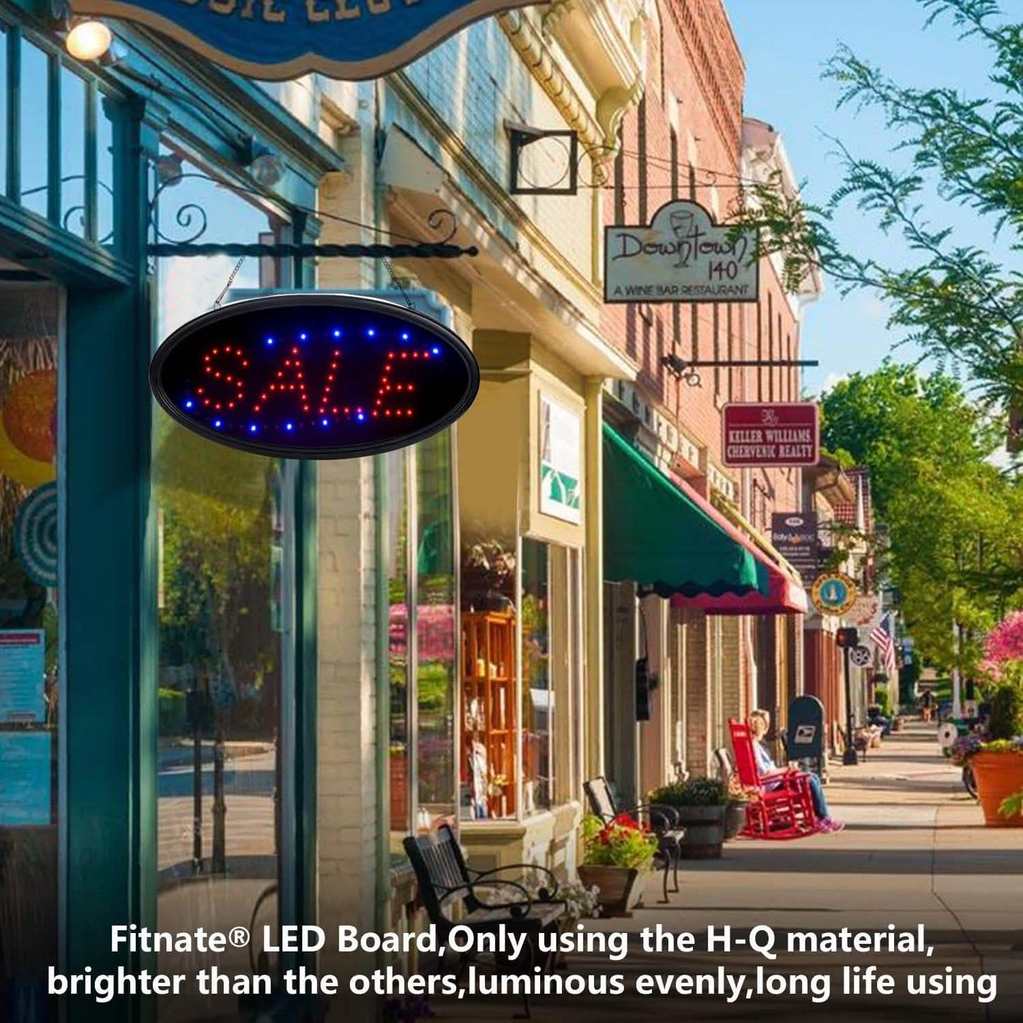 Ultra Bright Open Sign Neon LED Light Animated Motion Flash Business Ad Board DailySale
