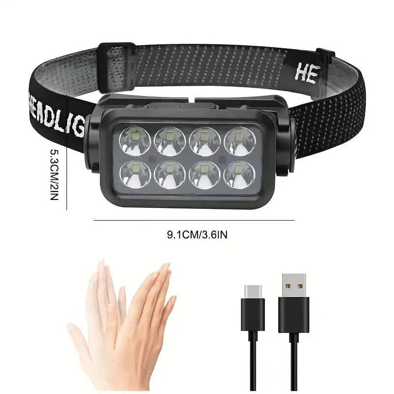 Ultra-Bright Rechargeable Headlight with 6 Modes LED Headlamp DailySale