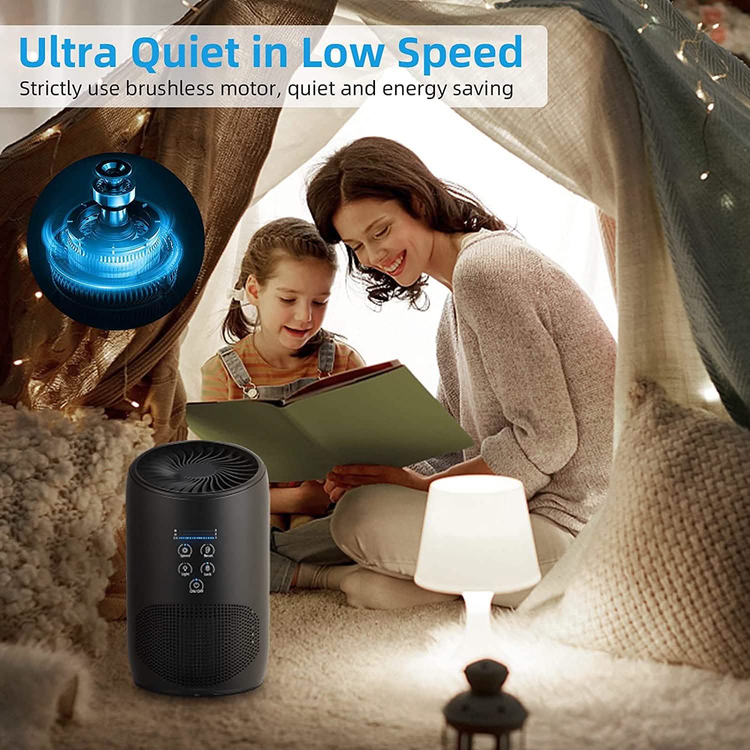 Ultra Quiet HEPA Air Purifier for Home Bedroom DailySale