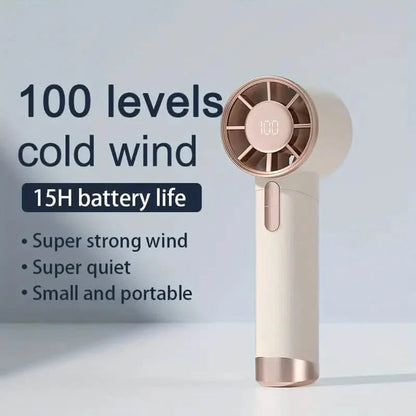Ultra-Quiet Portable Handheld Fan with 100 Adjustable Speeds DailySale