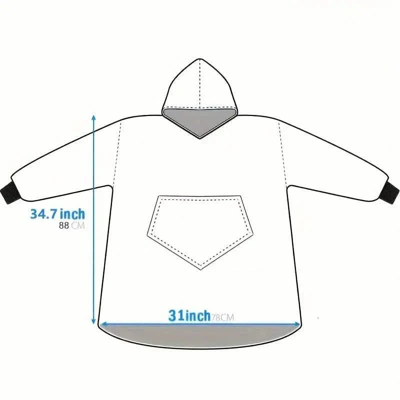 Ultra-Soft Sherpa Fleece Hoodie Blanket - Cozy Oversized Wearable Snuggle Sweatshirt DailySale