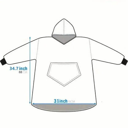 Ultra-Soft Sherpa Fleece Hoodie Blanket - Cozy Oversized Wearable Snuggle Sweatshirt DailySale