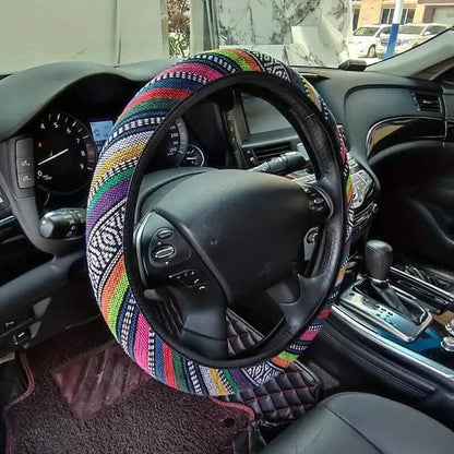 Ultra-Thin Breathable Colorful Hemp Steering Wheel Cover DailySale