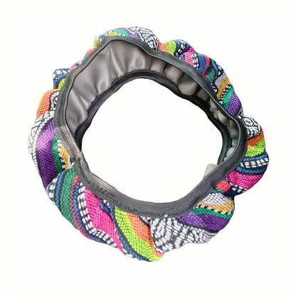 Ultra-Thin Breathable Colorful Hemp Steering Wheel Cover DailySale