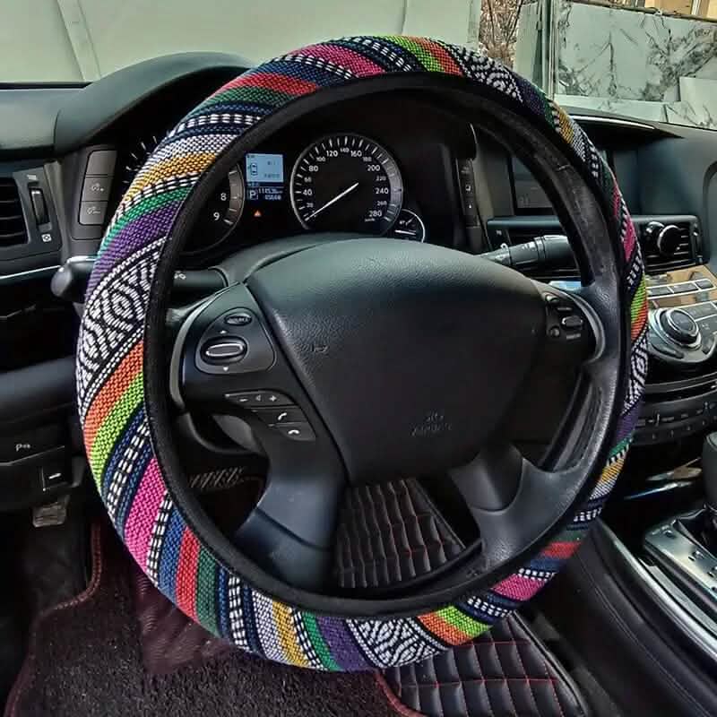 Ultra-Thin Breathable Colorful Hemp Steering Wheel Cover DailySale