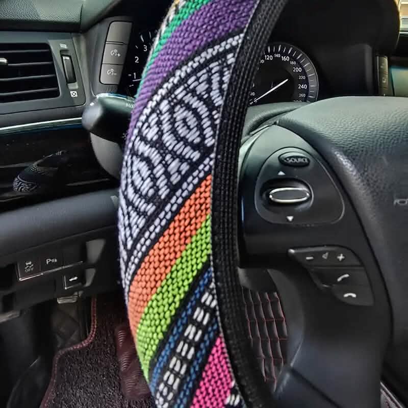 Ultra-Thin Breathable Colorful Hemp Steering Wheel Cover DailySale