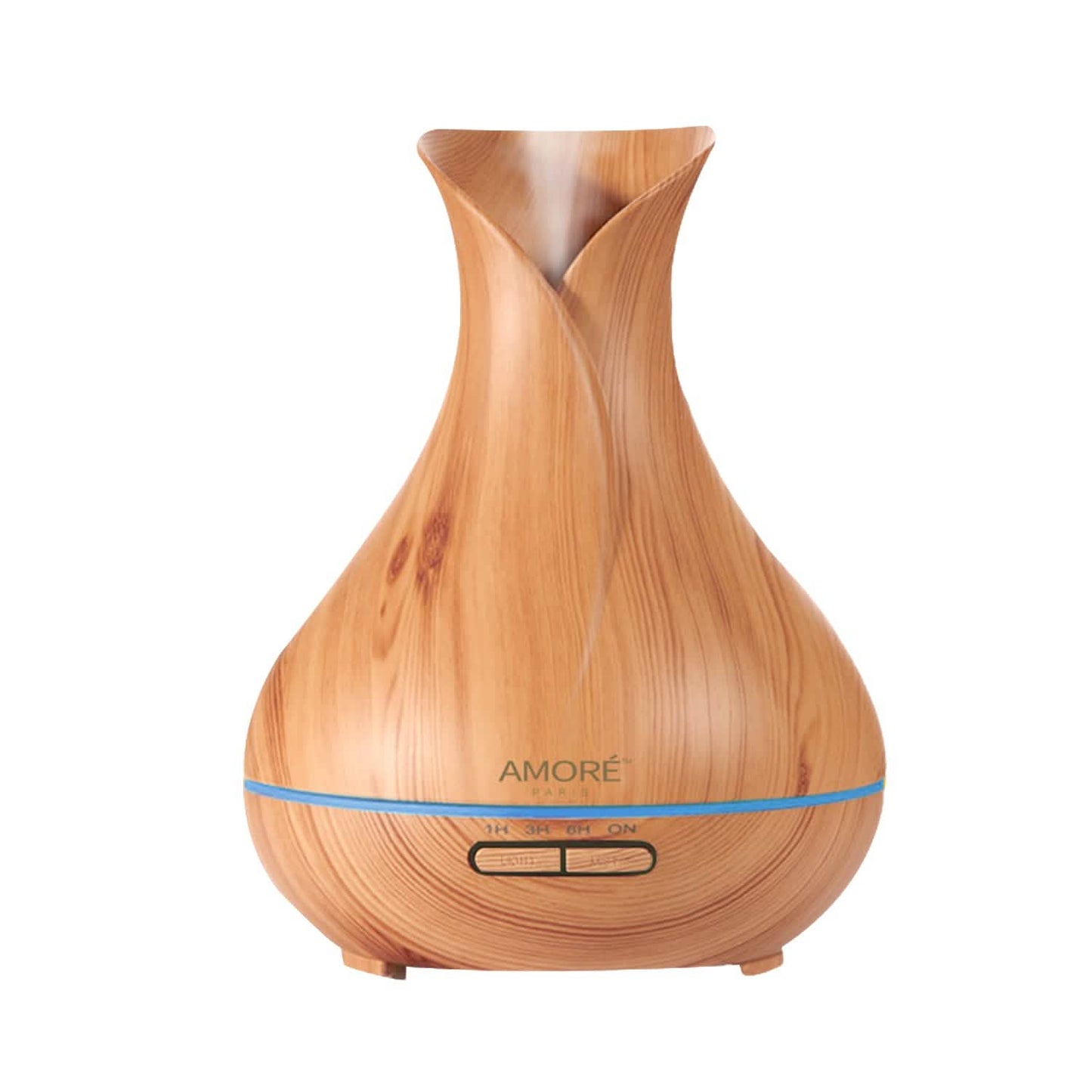 Ultrasonic Air Humidifier With Wood Grain 7 Color Changing LED Lights DailySale