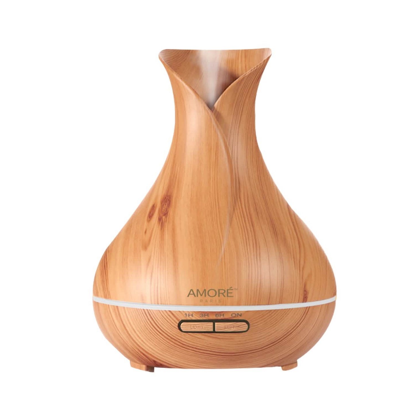 Ultrasonic Air Humidifier With Wood Grain 7 Color Changing LED Lights DailySale