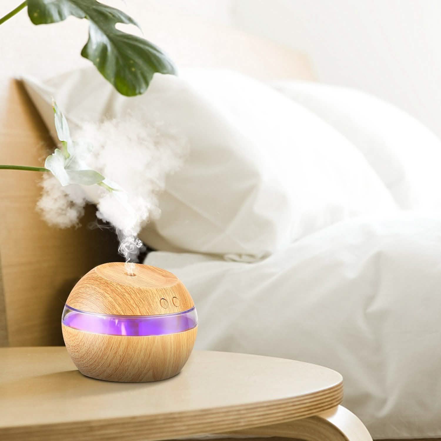 Ultrasonic Aroma Essential Oil Diffuser Wood Grain DailySale