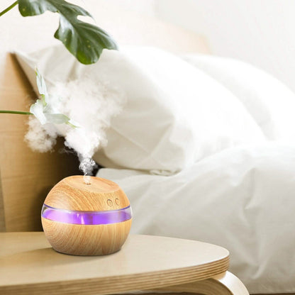 Ultrasonic Aroma Essential Oil Diffuser Wood Grain DailySale