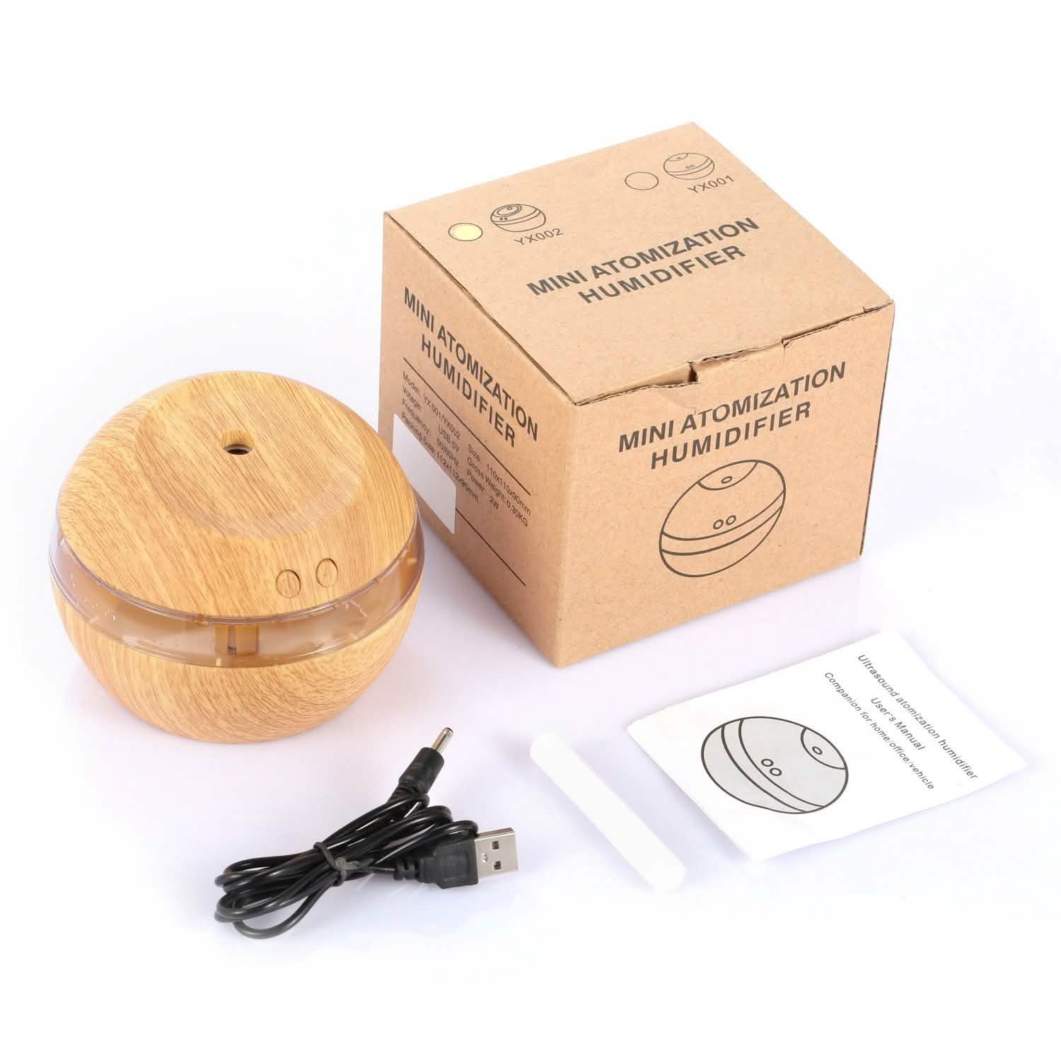 Ultrasonic Aroma Essential Oil Diffuser Wood Grain DailySale