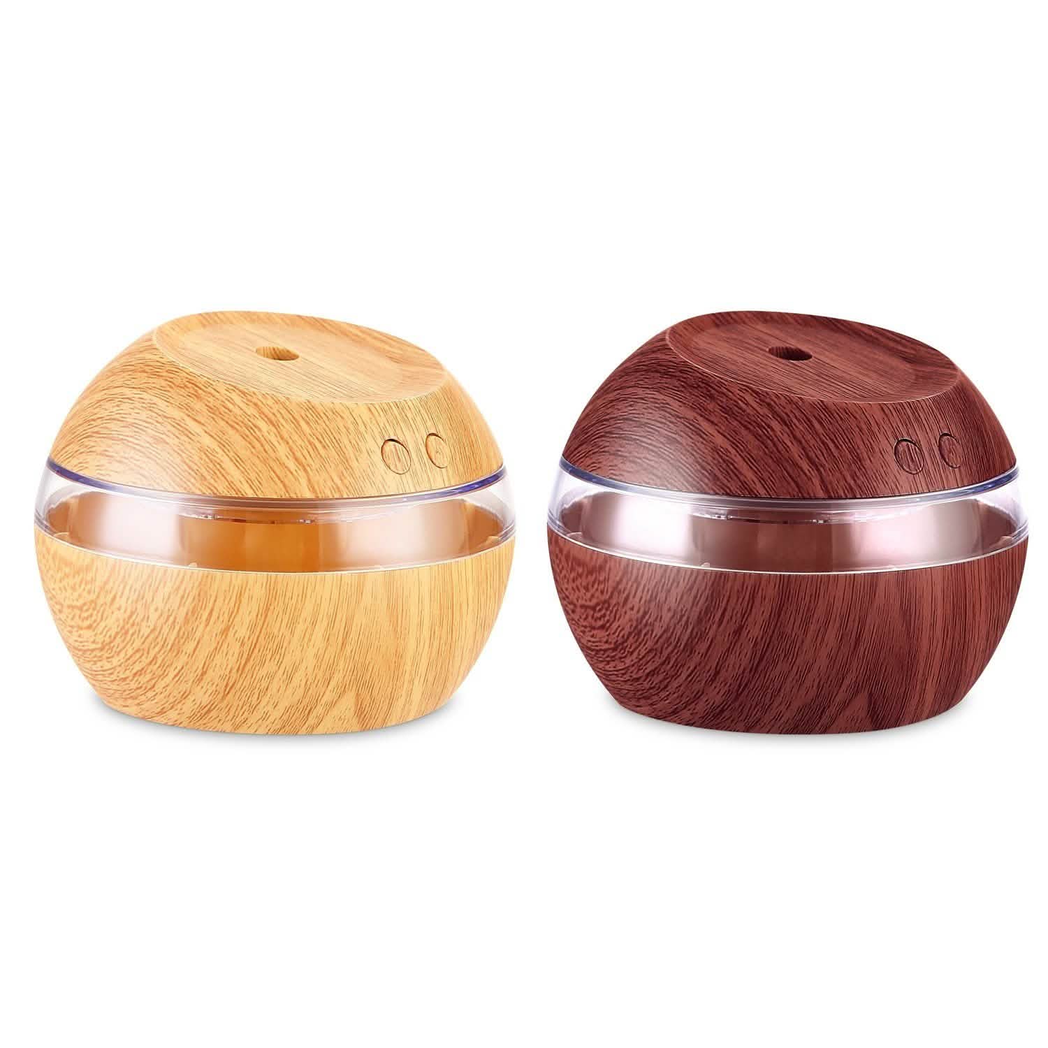Ultrasonic Aroma Essential Oil Diffuser Wood Grain DailySale