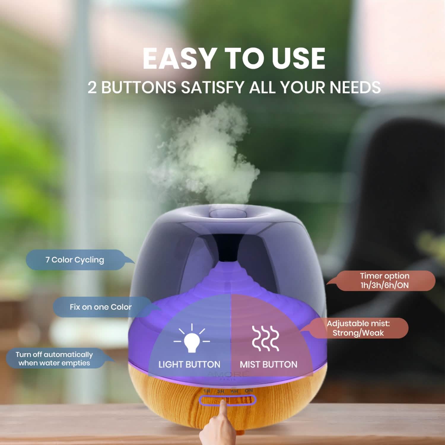 Ultrasonic Aromatherapy Cool Mist Humidifier Diffuser DailySale