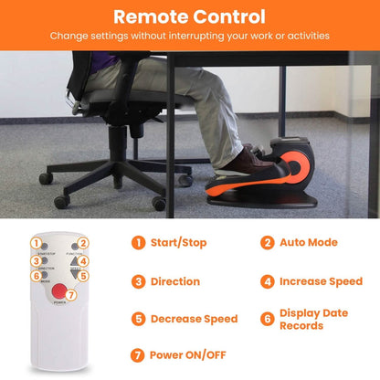 Under Desk Elliptical Machine Seated Pedal Exerciser with 5 Speed Levels 3 Auto Modes DailySale