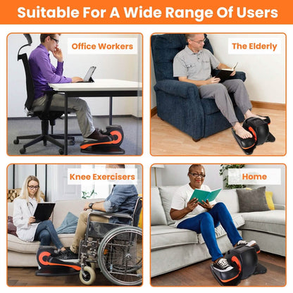 Under Desk Elliptical Machine Seated Pedal Exerciser with 5 Speed Levels 3 Auto Modes DailySale