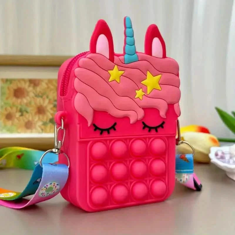 Unicorn Crossbody Bag with Pop Fidget Buttons DailySale