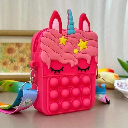 Unicorn Crossbody Bag with Pop Fidget Buttons DailySale