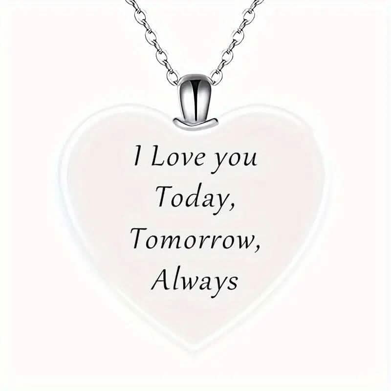 Unicorn Heart-Shaped Crystal Pendant Necklace DailySale