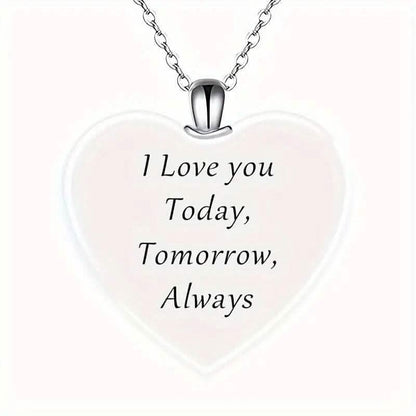 Unicorn Heart-Shaped Crystal Pendant Necklace DailySale