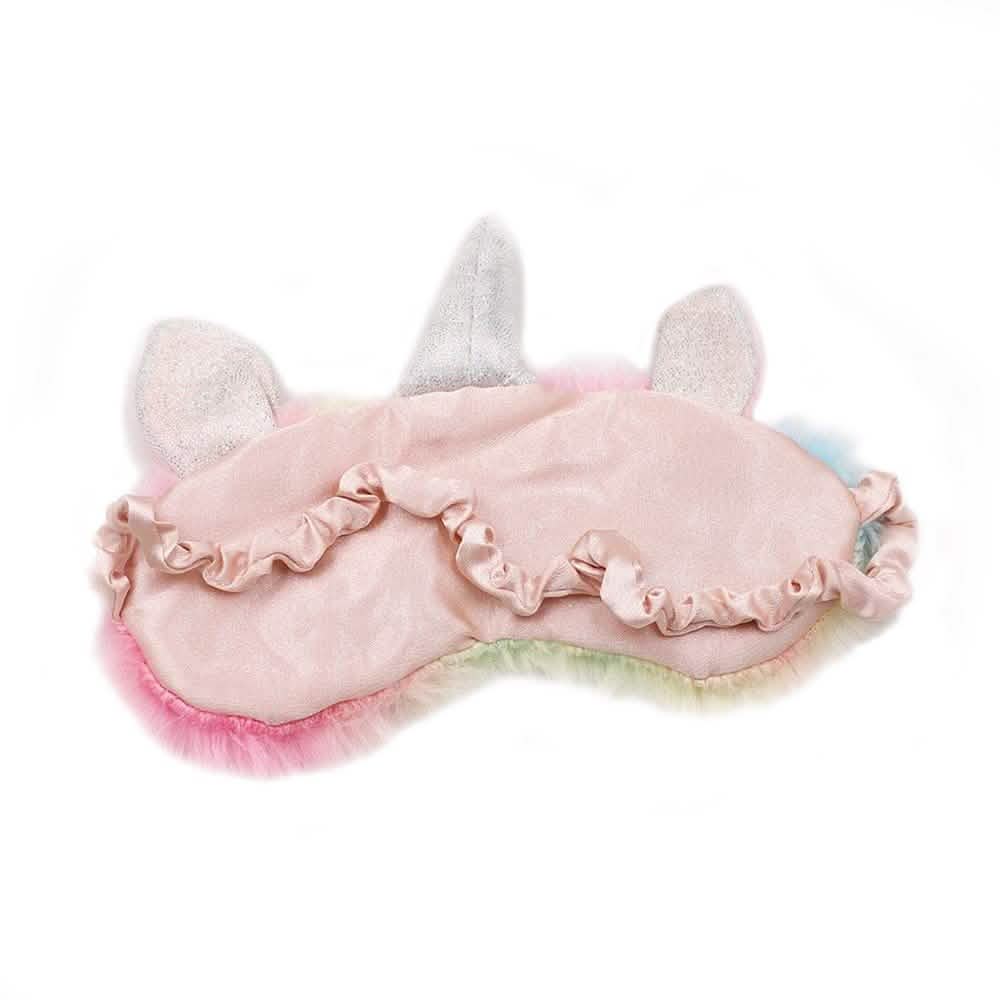 Unicorn Plush Slippers and Eye Mask Set DailySale