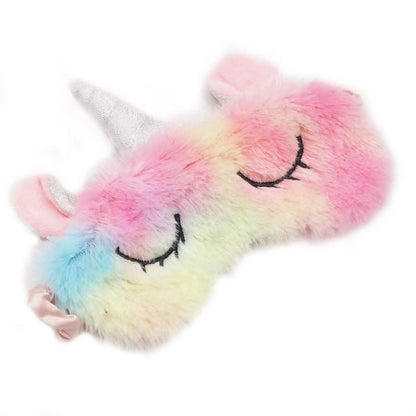 Unicorn Plush Slippers & Eye Mask Set DailySale