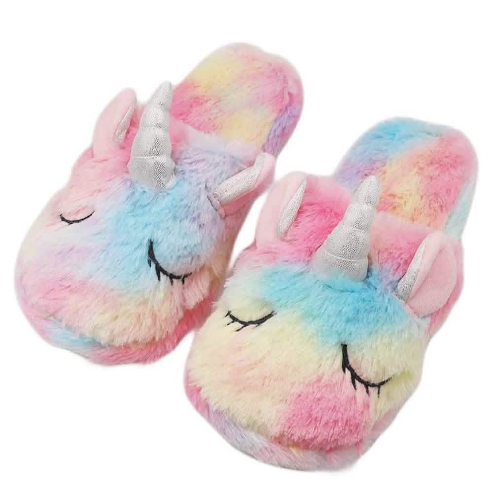 Unicorn Plush Slippers & Eye Mask Set DailySale