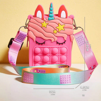 Unicorn Pop-it Bubble Fidget Handbag for Kids DailySale