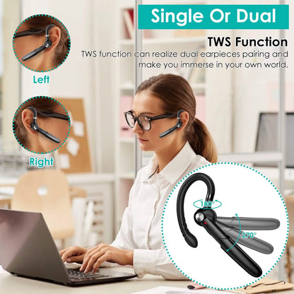 Unilateral V5.0 Wireless in-Ear Headset with Hook DailySale