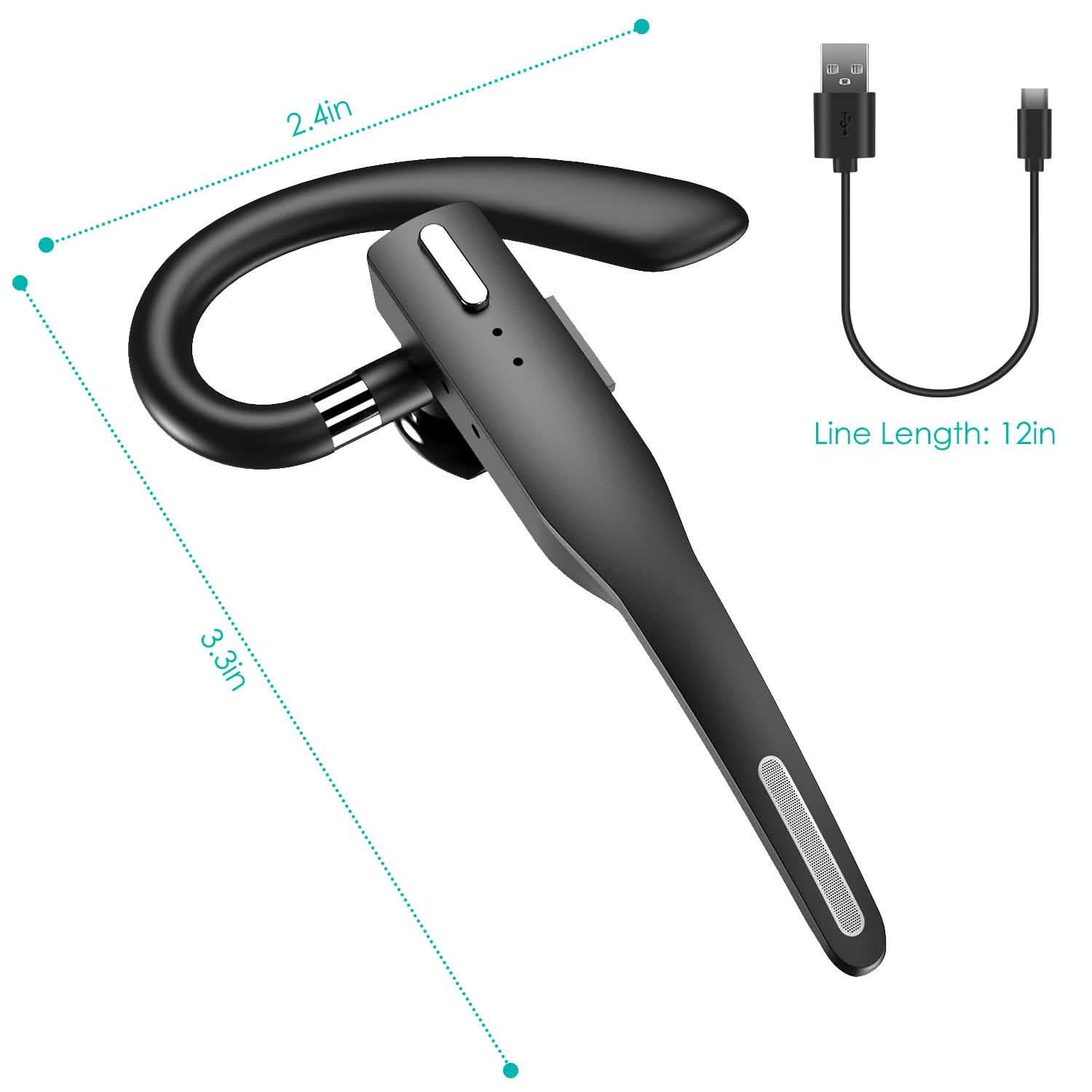 Unilateral Wireless V5.1 Business Earpiece with Charging Case DailySale