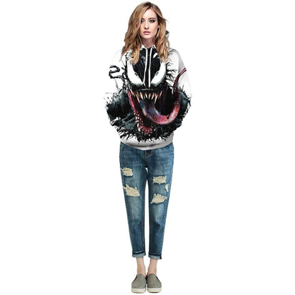 Unisex 3D Pattern Venom Printed Hoodies DailySale