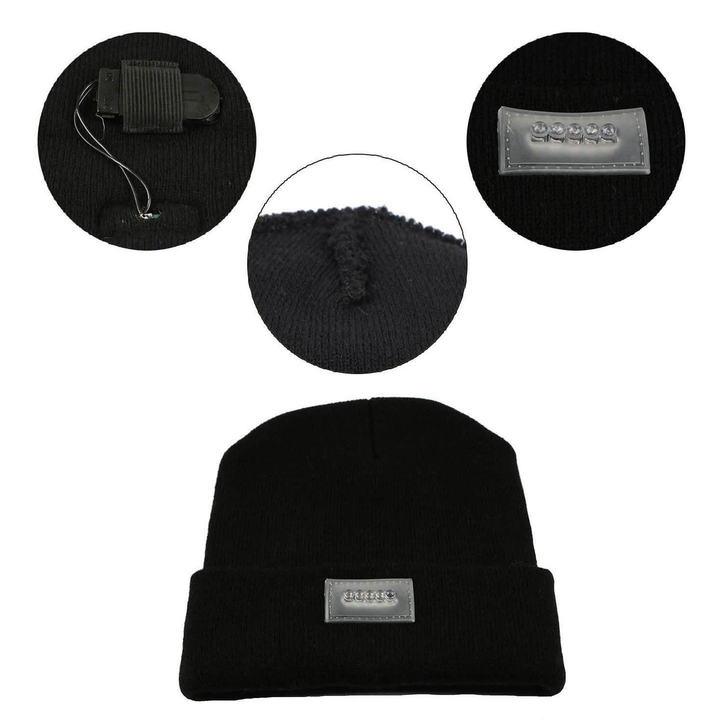 Unisex 5 LED Knitted Beanie Winter Warm Hat DailySale