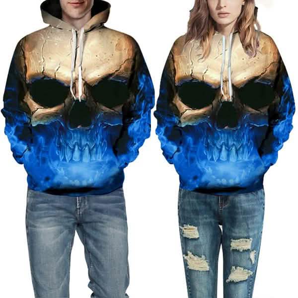 Unisex Characters Skull 3D Printed Hoodies DailySale