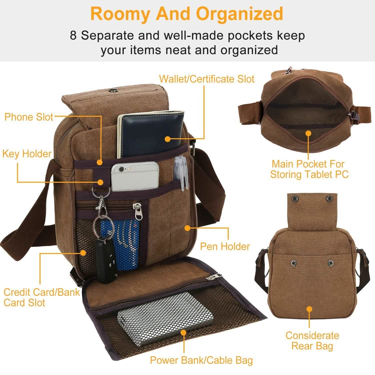 Unisex Crossbody Bags Canvas DailySale