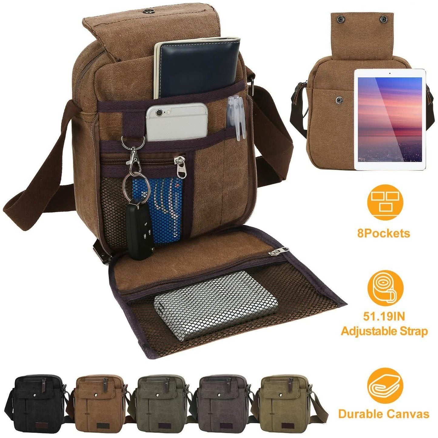 Unisex Crossbody Bags Canvas DailySale