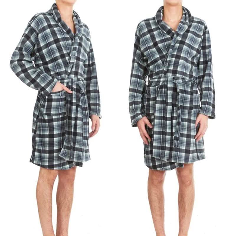 Unisex Fleece Robe with Pockets - Assorted Colors DailySale