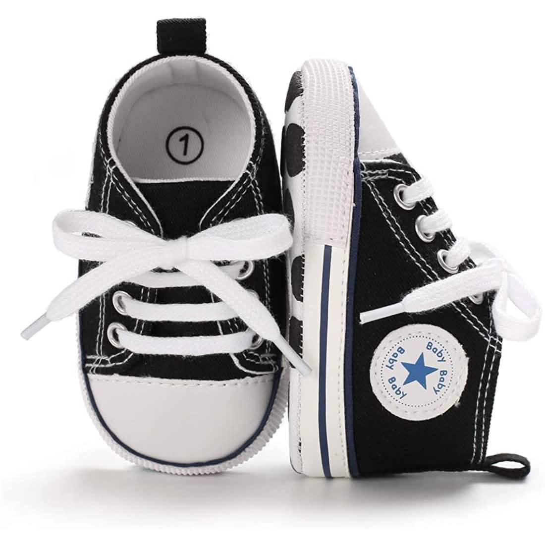 Unisex High Top Sneaker Soft Anti-Slip Sole Newborn Infant Denim Shoes DailySale