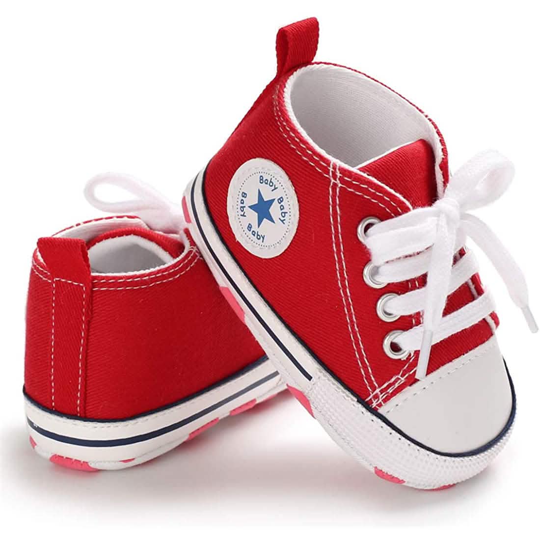 Unisex High Top Sneaker Soft Anti-Slip Sole Newborn Infant Denim Shoes DailySale