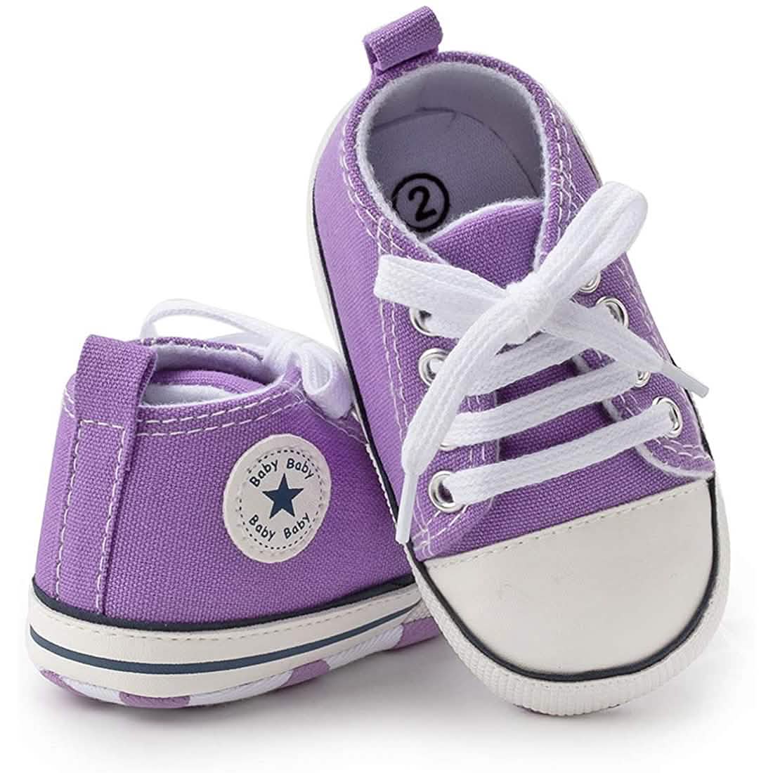 Unisex High Top Sneaker Soft Anti-Slip Sole Newborn Infant Denim Shoes DailySale