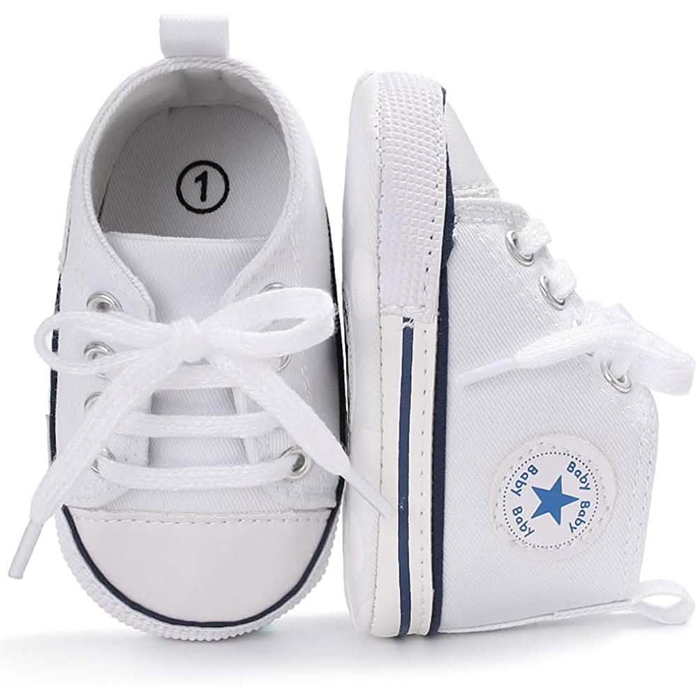 Unisex High Top Sneaker Soft Anti-Slip Sole Newborn Infant Denim Shoes DailySale