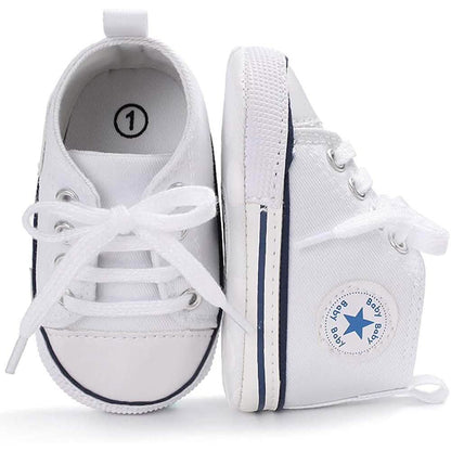 Unisex High Top Sneaker Soft Anti-Slip Sole Newborn Infant Denim Shoes DailySale