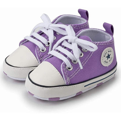 Unisex High Top Sneaker Soft Anti-Slip Sole Newborn Infant Denim Shoes DailySale