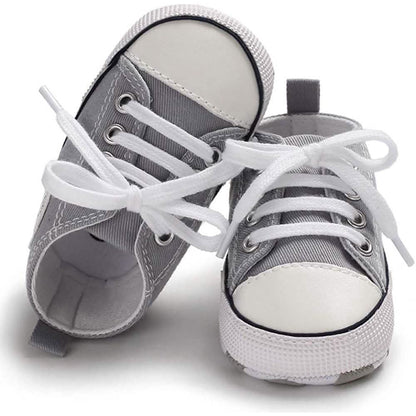 Unisex High Top Sneaker Soft Anti-Slip Sole Newborn Infant Denim Shoes DailySale