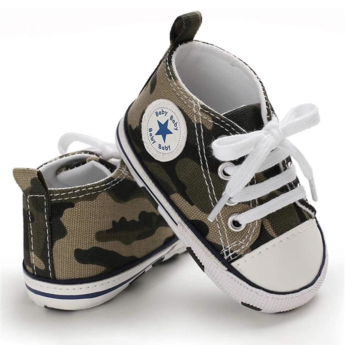 Unisex High Top Sneaker Soft Anti-Slip Sole Newborn Infant Denim Shoes DailySale