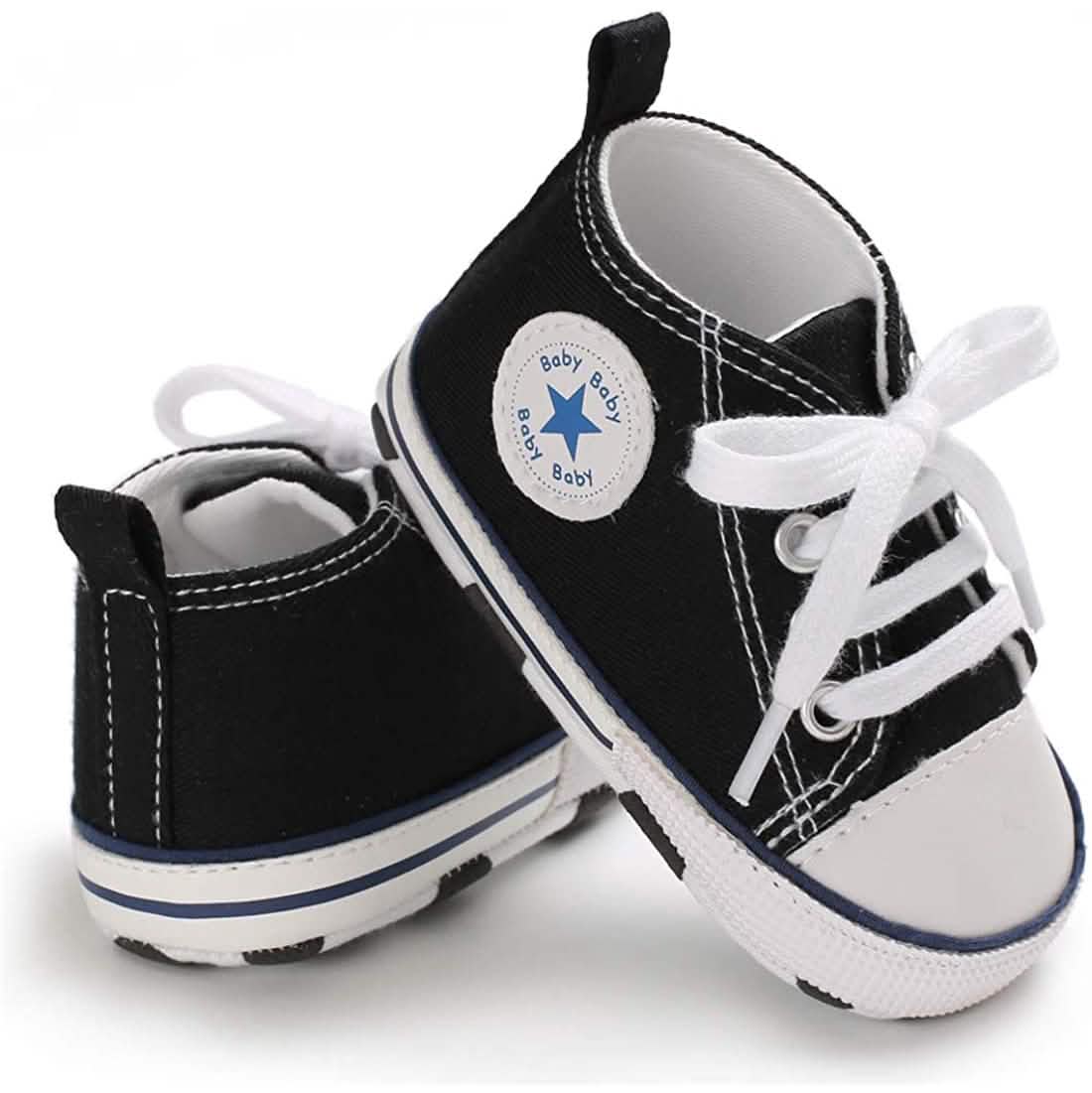 Unisex High Top Sneaker Soft Anti-Slip Sole Newborn Infant Denim Shoes DailySale