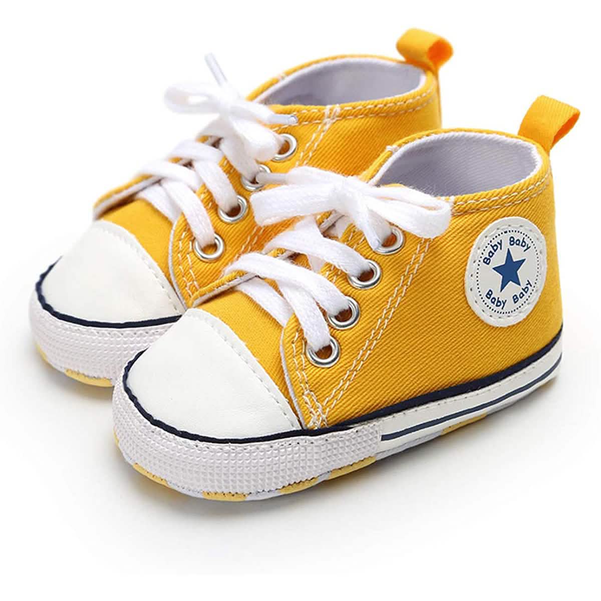 Unisex High Top Sneaker Soft Anti-Slip Sole Newborn Infant Denim Shoes DailySale
