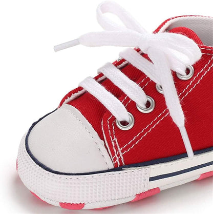 Unisex High Top Sneaker Soft Anti-Slip Sole Newborn Infant Denim Shoes DailySale