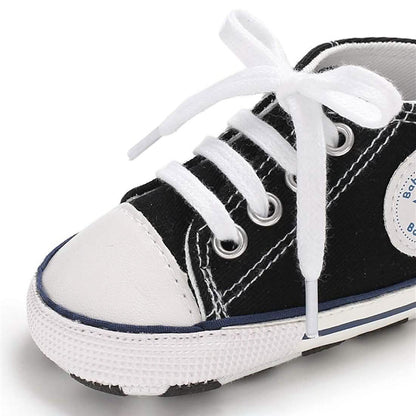 Unisex High Top Sneaker Soft Anti-Slip Sole Newborn Infant Denim Shoes DailySale